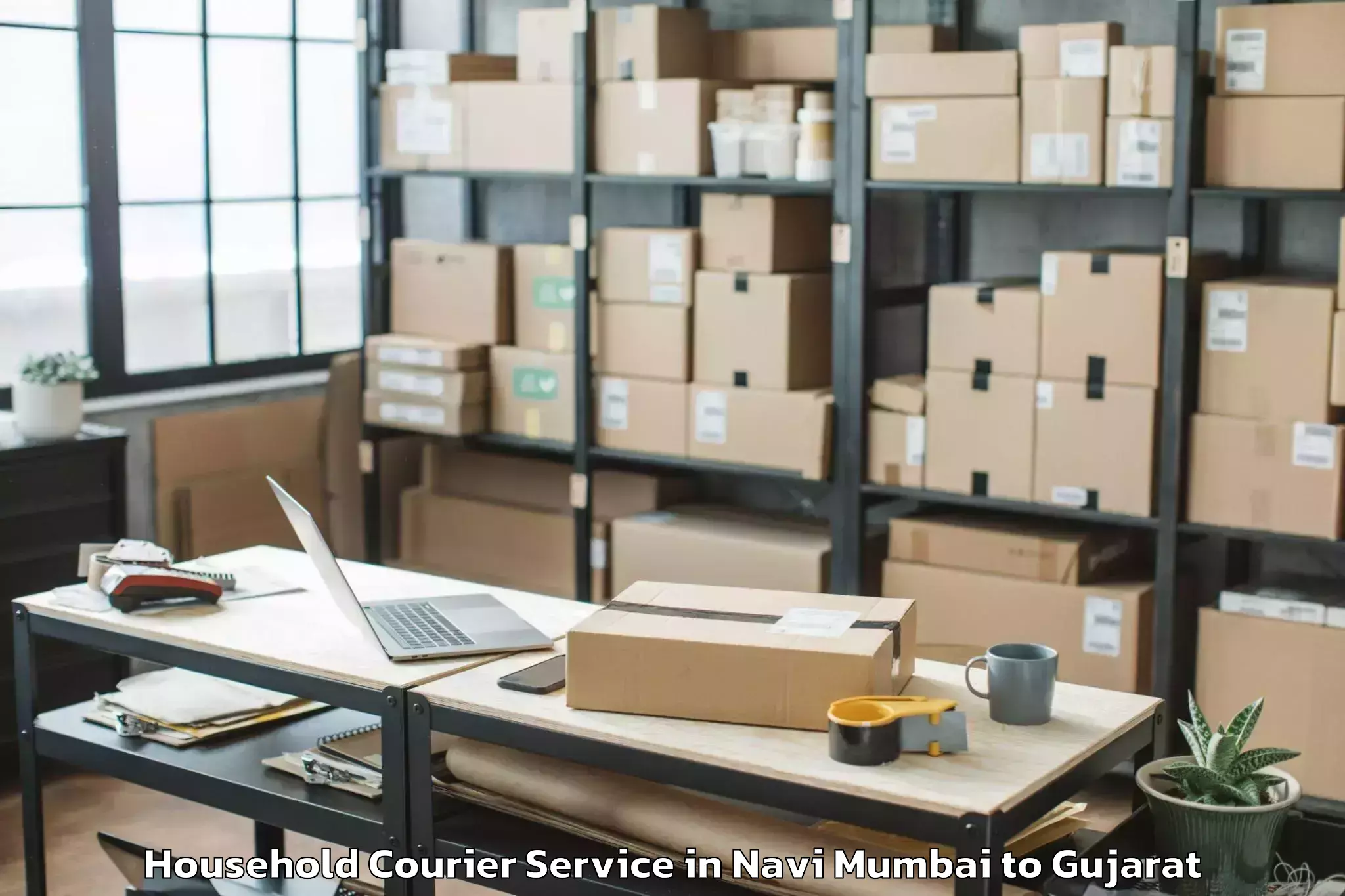 Get Navi Mumbai to Pardi Household Courier